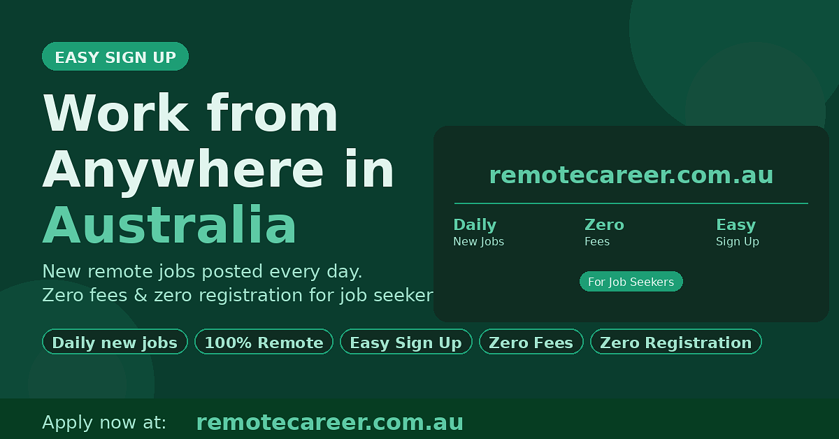 Australia's First Dedicated Remote Jobs Portal: Why RemoteCareer.com.au Is Changing the Way Australians Work